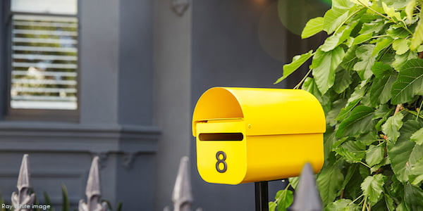 yellow letterbox