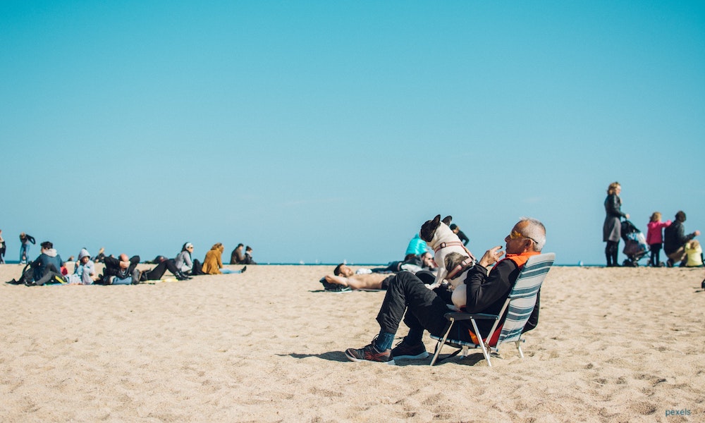 man on beach