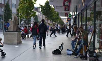 people on street