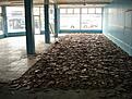 Floor tiles being broken up