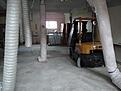 The forklift to be used to lift materials up onto the second floorl